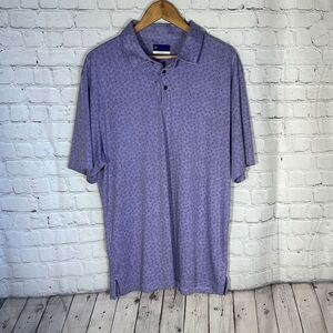 Jack Nicklaus Luxtouch Purple Geometric Golf Polo shirt size XL